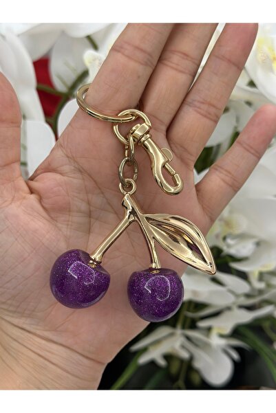 Mgs Mgsdizayn Cherry Model Keychain or Bag Charm (Purple Color)