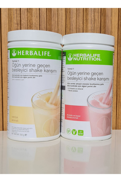Herbalife Formül 1 Shake Karışım Seti vanilya500gr ahududu 500gr