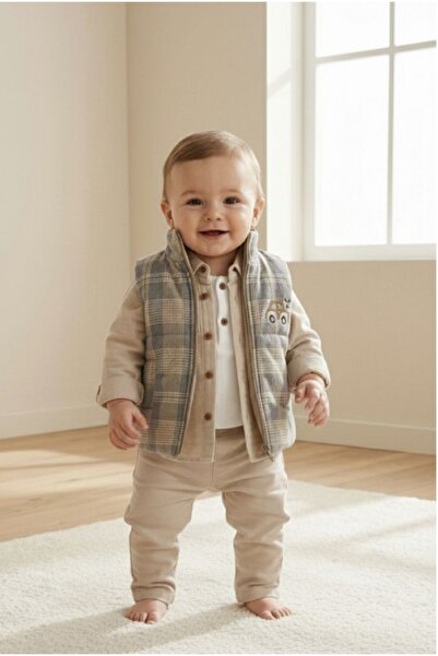 SweetMe Baby Boy Vest Shirt T-Shirt Pants Set 4 Pieces Design Product