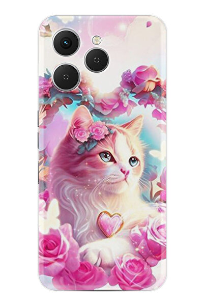 TECNO Spark 40 (Km5n) Kılıf Boutique Baskılı Resimli Güzel Kedi Pcode -037