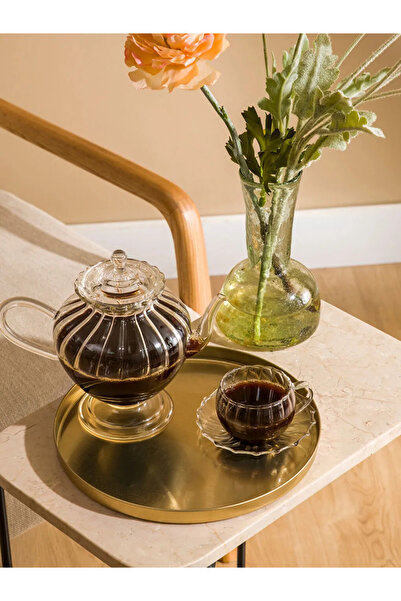 LC Waikiki LCW HOME Sarı Yuvarlak Metal Tepsi 24 Cm