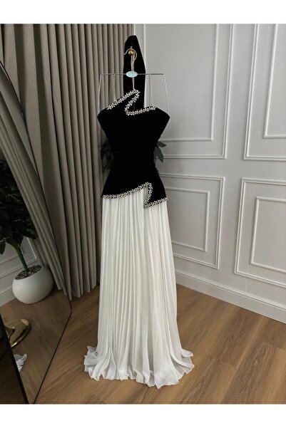 ZAYNAFASHIONSA Monochrome evening dress