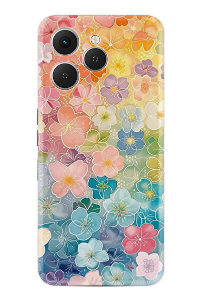 TECNO Spark 40 (Km5n) Kılıf Boutique Baskılı Resimli Şahane Çiçekler Pcode -063