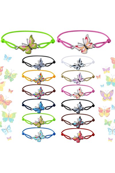 SWIUKPHE 12 Pieces of Butterfly Bracelets