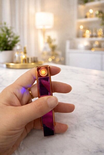 BERHAT Kişiye Özel İsim/Yazı/Tarih Baskılı VİP USB Şarjlı Elektronik Çakmak