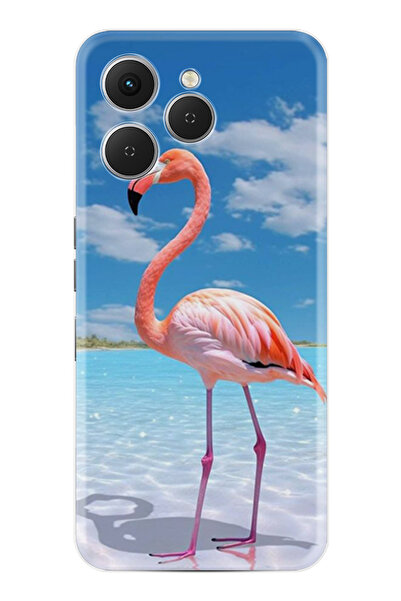 TECNO Spark 40 (Km5n) Kılıf Boutique Baskılı Resimli Okaynus ve Flamingo Pcod...