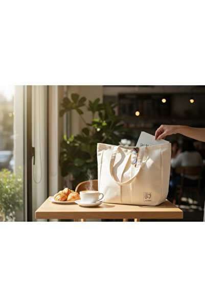 Caterina Collection Kanvas Oversize Omuz Çantası