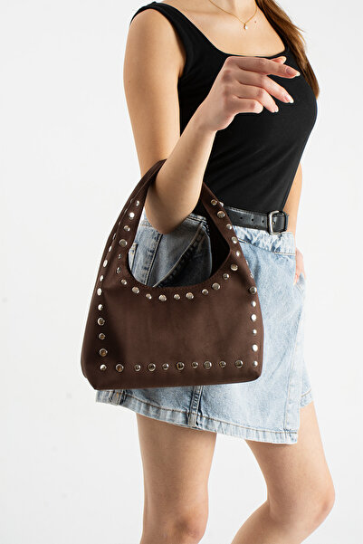 cocy-col Dei̇mos Model Zimbali Suede Brown Women's Hand and Shoulder Bag