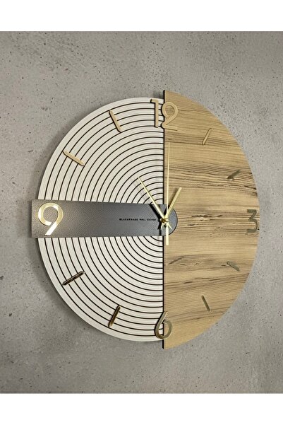 Blackframe Milano design - Açık Gri - Siyah & Koyu meşe Özel Tasarım Duvar Sa...