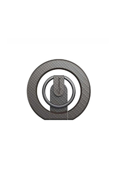 ArmorPro ارمور برو - مسكة جوال مغناطيسي كاربون فايبر- تيتانيوم (رمادي)