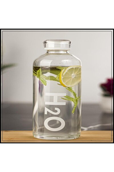 İN3DEX Beyaz Borosilikat Cam Matara Vakum Kapaklı 1 Litre Isıya Dayanıklı Su ...