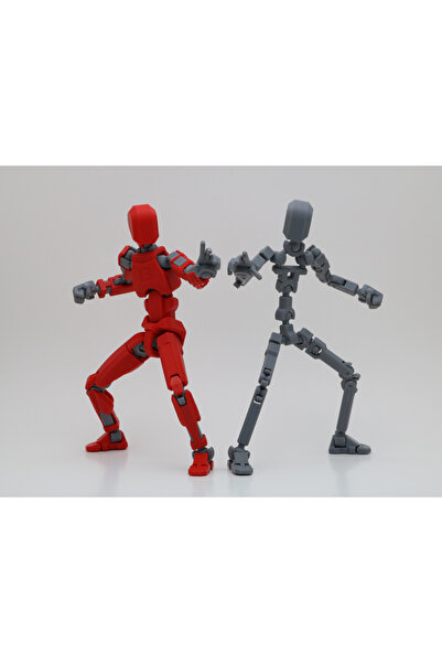 Ruzar3D Robot 13 Dummy Siyah Siyah Tüm Eklemleri Hareketli Aksiyon Figürü Oyu...