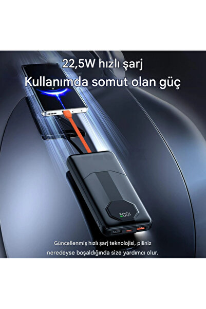 Protonust 10000 mAh 2XUsb 1XPd Hızlı Şarj 22.5W Type-C Lightning Powerbank
