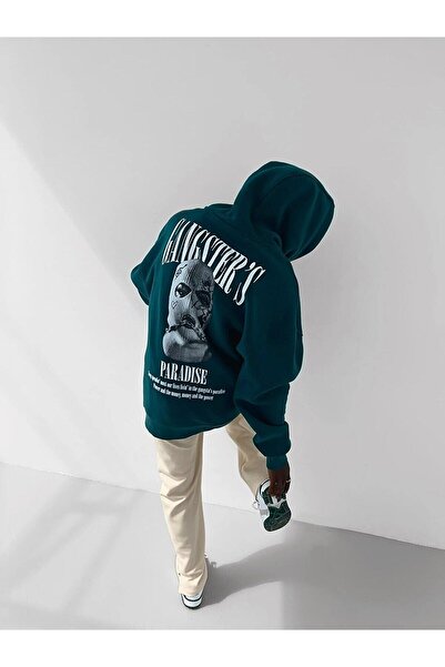 YRN COLLECTION Hanorac cu glugă cu glugă cu imprimeu Gangster's Paradise