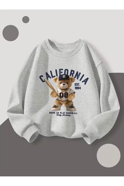 No Plan سترة رياضية مطبوعة للأولاد من كليفورنيا تيدي