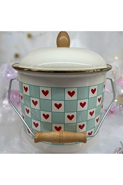 ALEV EMAYE Love Seri 20 cm Enamel Bakraç – 5 Liters |   2 Color Options