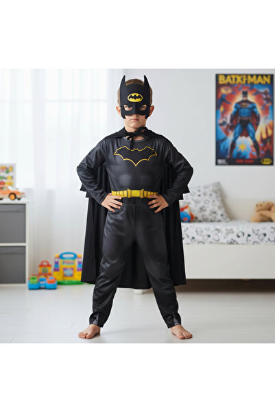 MİLAYS LİFE HOME COLLECTİON SÜPER KAHRAMAN KOSTÜMÜ MASKELİ PELERİNLİ BATMAN