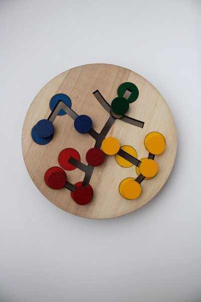 Store Wooden Educational Toy |   Montessori Wooden Toy |   Colorful Road Matching Game - Color Sorting Game