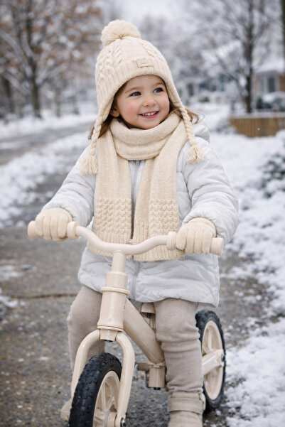 Monkabox 1-4 in One Set: Fleece Scarf, Beanie, Gloves