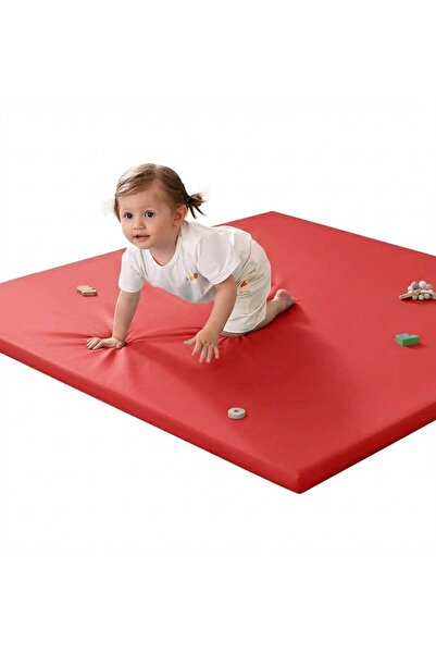 RevuBaby Deri Oyun Matı, Su Geçirmez Emekleme Oyun Matı Oyun Halısı 120X120 C...