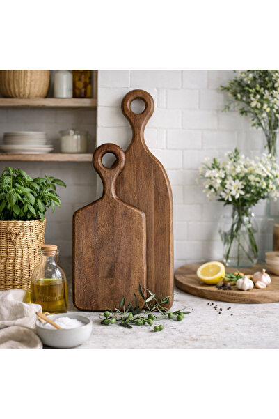 Üreet Cutting and Serving Board 13X50Cm - 15X36Cm 2 Pieces