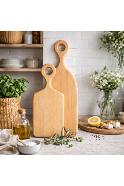 Üreet Cutting and Serving Board 13X50Cm - 15X36Cm 2 Pieces