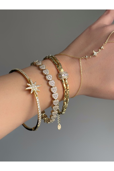 VİP AKSESUARRR KADIN KUTUP YILDIZI ÇELİK KELEPÇE BİLEKLİK