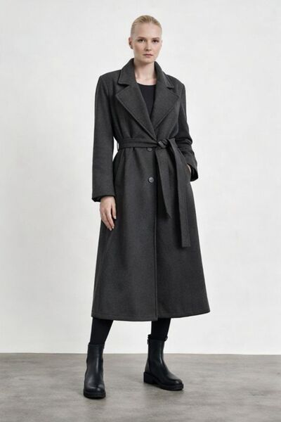 esinbutik Women's Plus Size Cashmere Coat