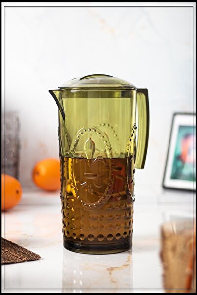 Genel Markalar Koyu Yeşil Akrilik 2,3 Lt Kırılmaz Sürahi Pratik ve Şık Tasarım