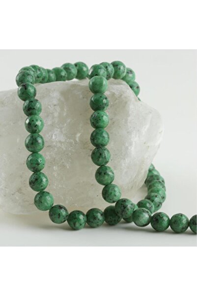 ZERO LAND حجر سبيترنس 8 مم بقطع متعدد الأوجه (10101) - أخضر