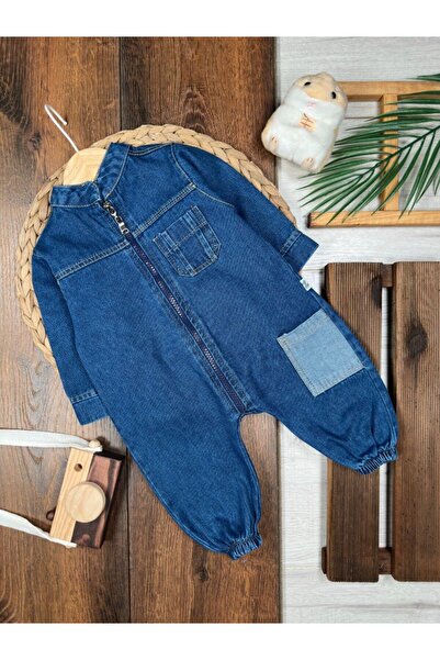 Kids Kingdom بدلة جينز للأطفال الأولاد مع جيب مميز