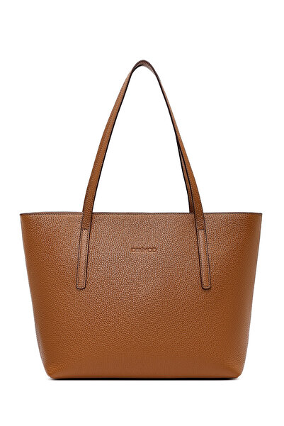 Derimod Women's Tan Leather Shoulder Bag 25Abd2301Ft
