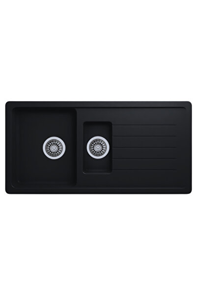 EVIER Granit Evye Base XL Series Black I SİYAH (1.5 Göz) (100x50)