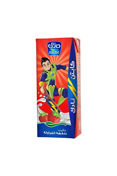 Nadec حليب الفراولة، 185 مل