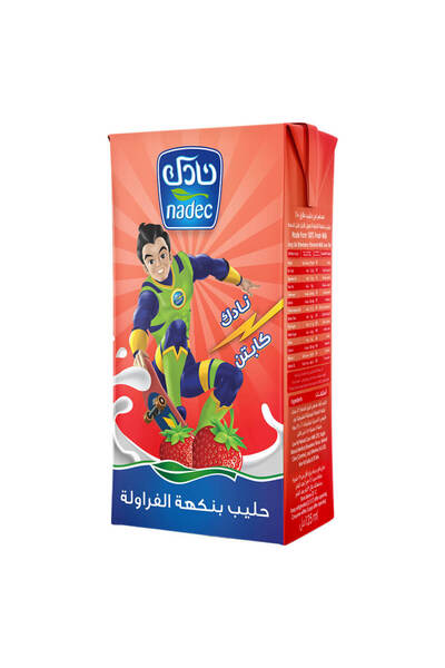Nadec حليب الفراولة، 125 مل