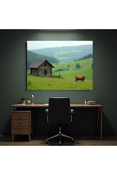 Printees Tablou - Văcuță pe pajiște