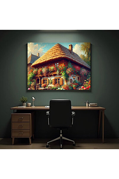 Printees Tablou - Casa cu flori