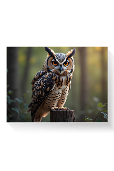 Printees Tablou - Bufniță pe lemn
