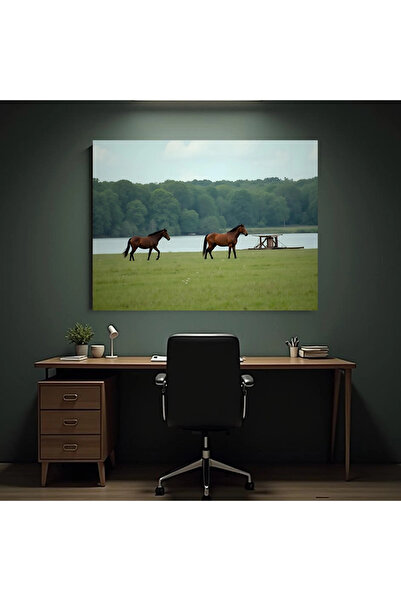 Printees Tablou - Doi cai - Canvas pe șasiu