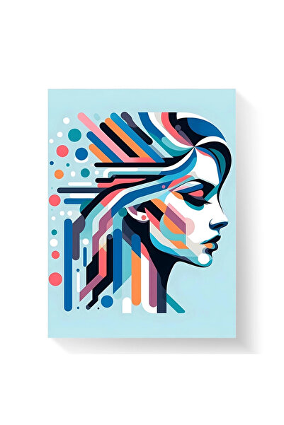 Printees Abstract painting - Portrait of a woman