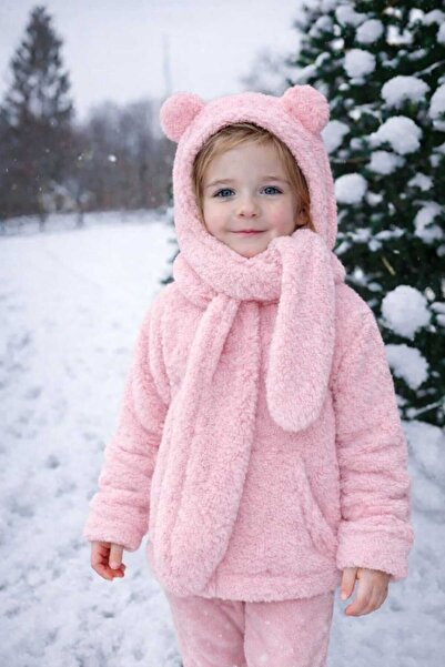 BEBEĞİME ÇORAP Eșarfă de pluș pentru copii cu glugă Guler pentru gât din lână...