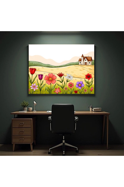 Printees Tablou, Arta naivă, Câmp cu flori