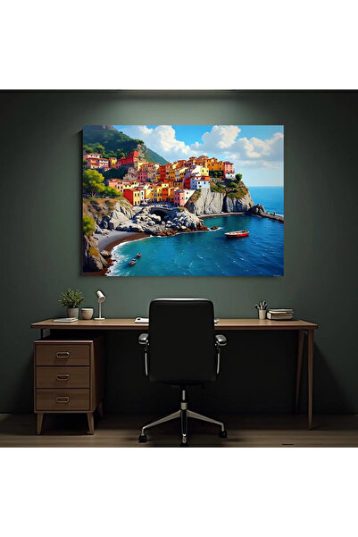 Printees Tablou - Orașul pe stâncă - Canvas pe șasiu