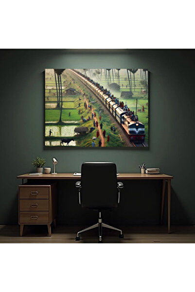 Printees Painting Train in India - Canvas on chassis