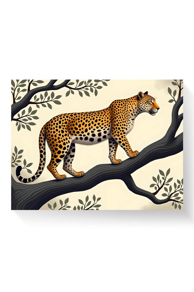 Printees Painting - leopard illustration - Canvas on frame