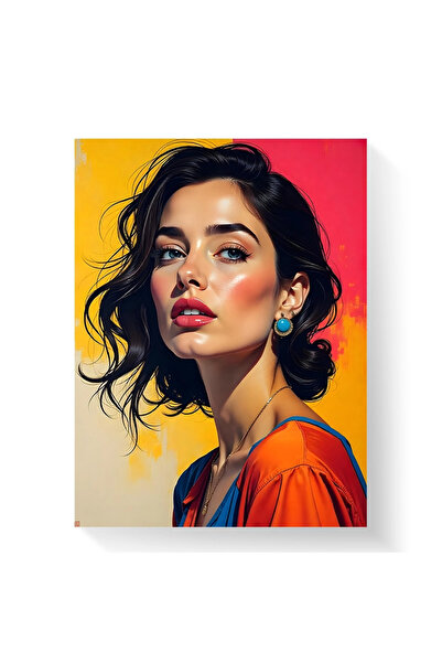 Printees Tablou - Portret cu cercel turcoaz