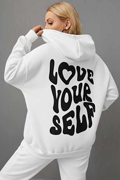 EFFRENATU Love Your Self Printed Sweatshirt Hoodie