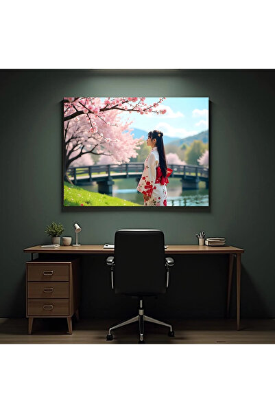 Printees Painting - Looking at the cherry blossom