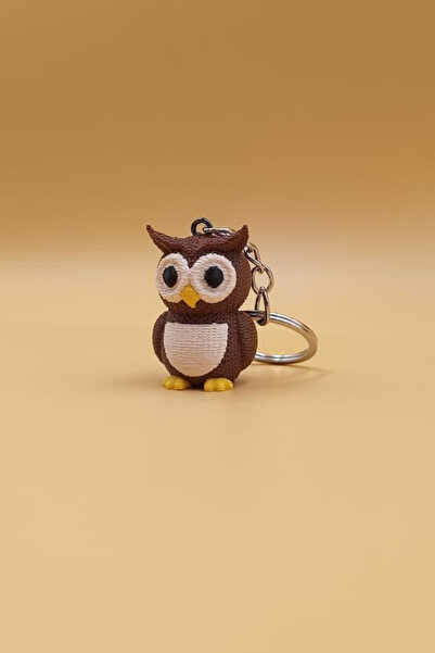 Rodopiva Örgü Desenli Baykuş Anahtarlık