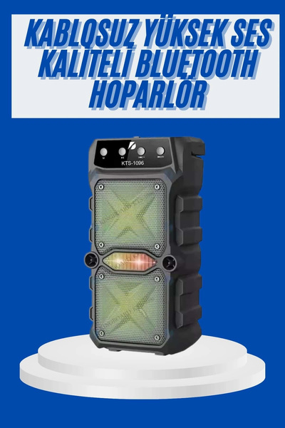 Epilons Büyük Boy Bluetooth Hoparlör Çoklu Bağlantı Çift Çıkışlı Taşınabilir ...